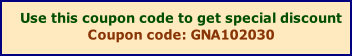 Use this coupon code to get special discount
Coupon code: GNA102030 